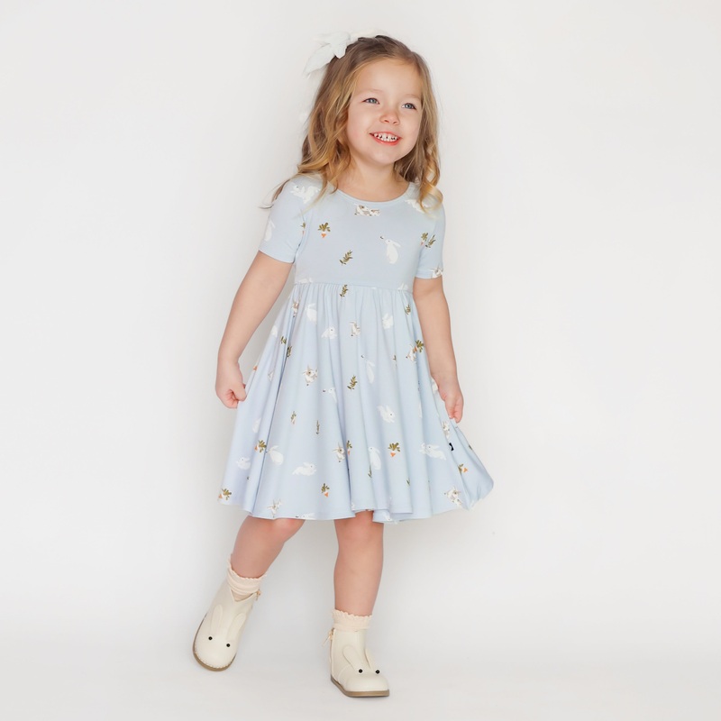 Twirl Dress in Ice Rabbit