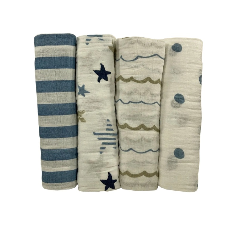 Aden + Anais Cotton Muslin Swaddle, 4pk, Rockstar