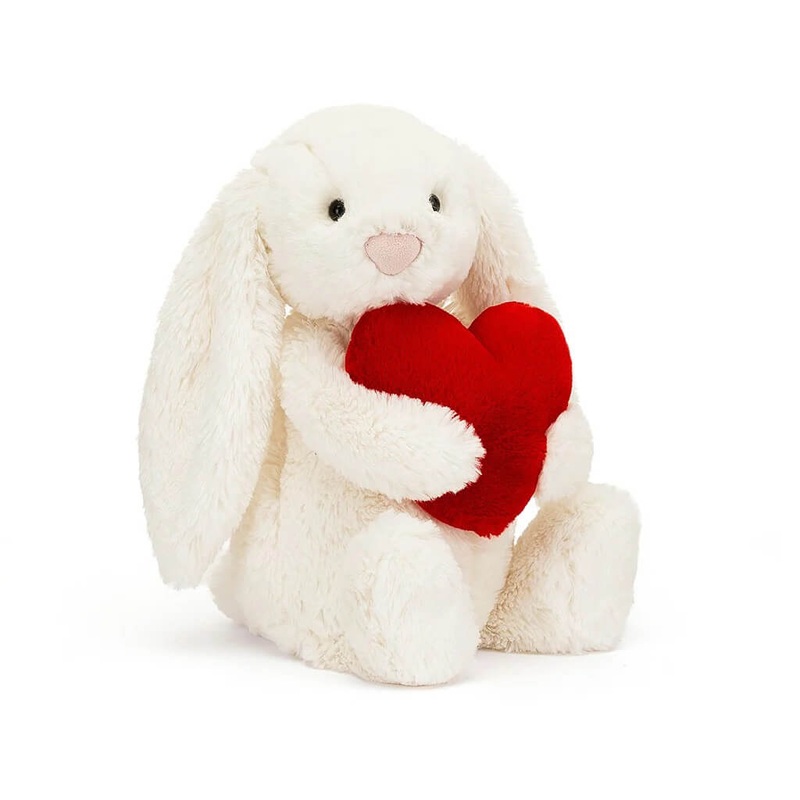 Bashful Bunny Red Love Heart