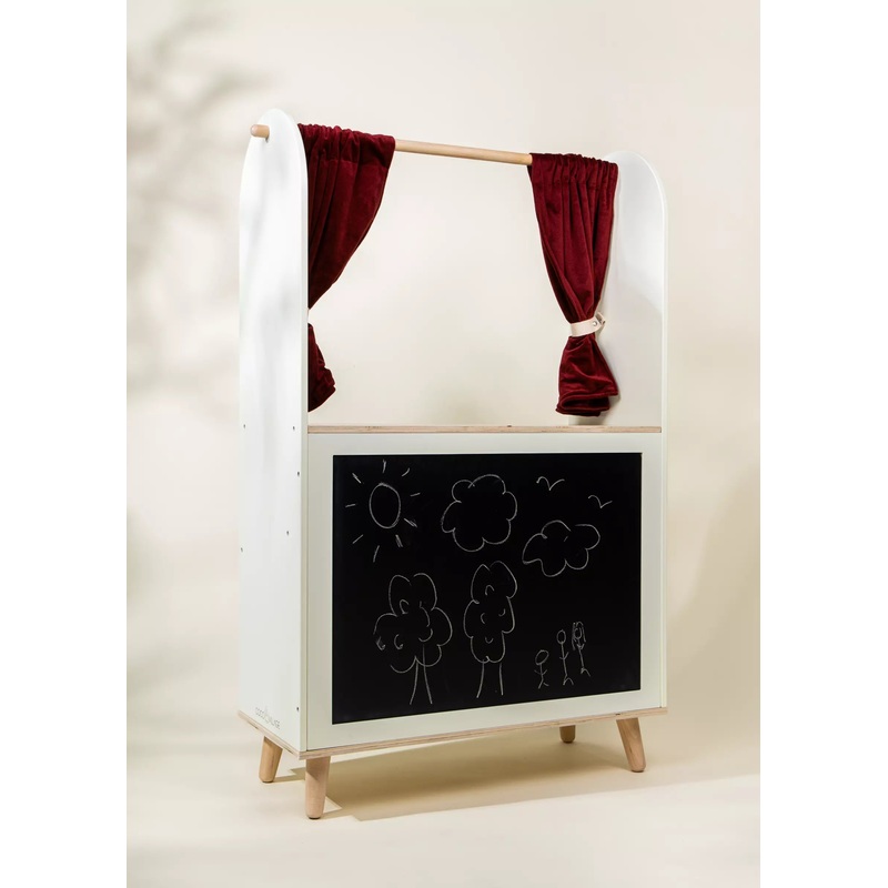 Coco Village Wooden Play Market & Theater Stand