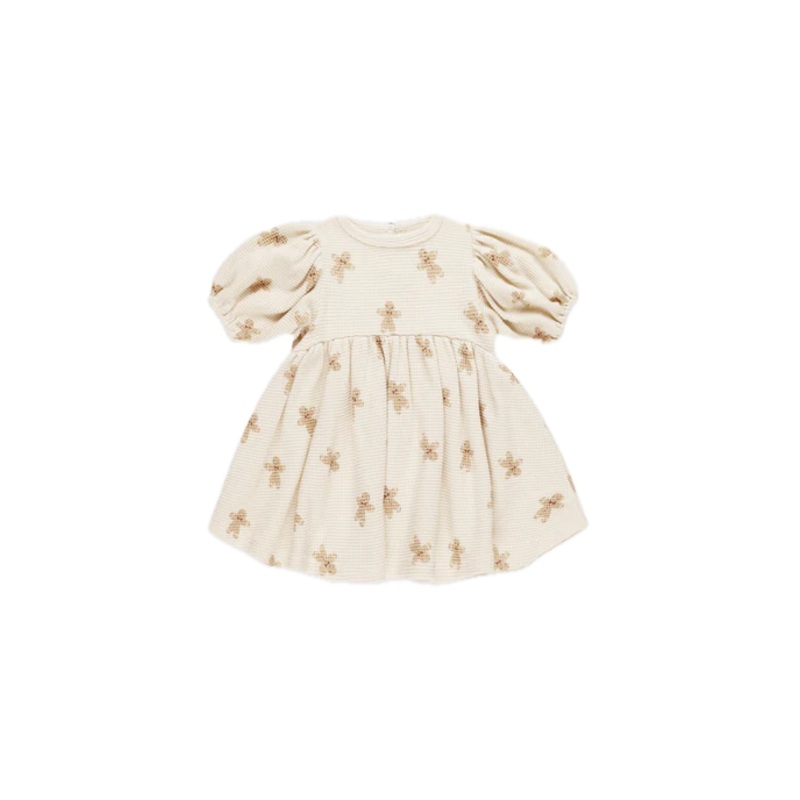 Quincy Mae Waffle Babydoll Dress – Gingerbread