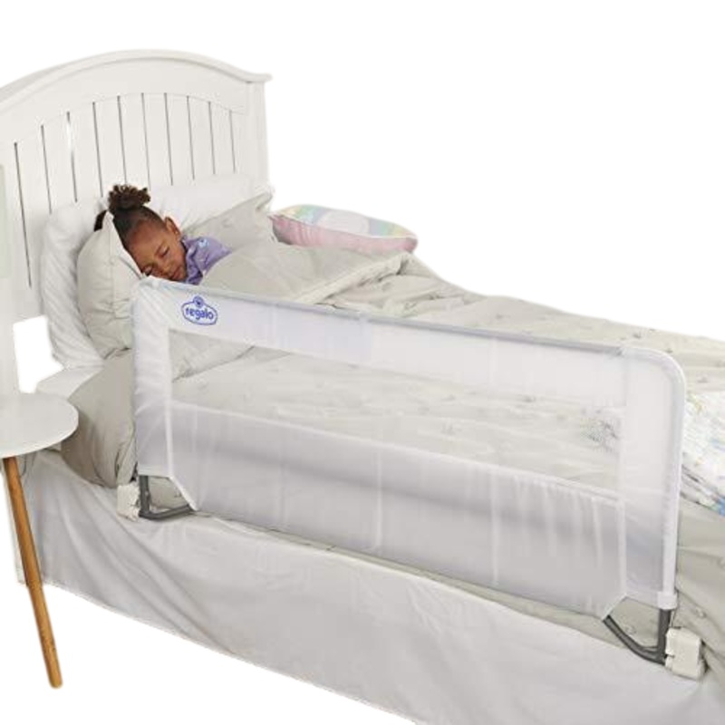 Regalo Swing Down Bed Rail, White, Single, 43in