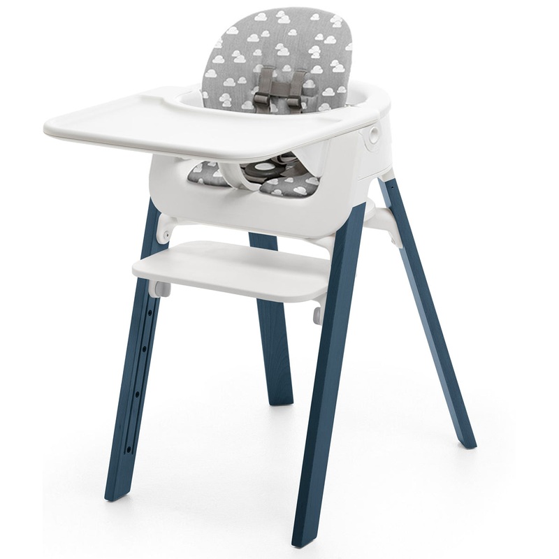 Stokke Steps Complete High Chair – Midnight Blue/Grey Clouds/White