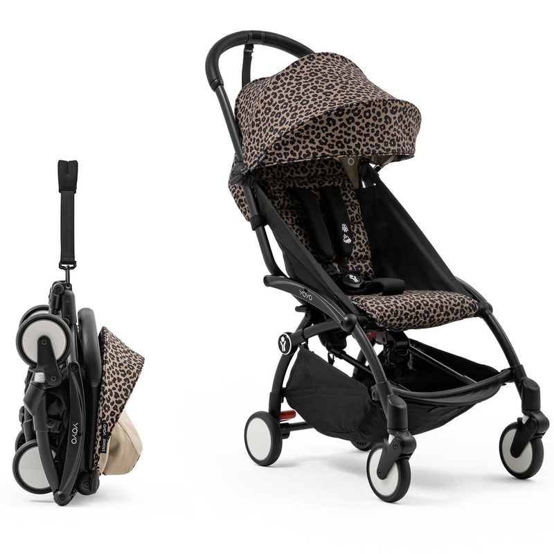 Stokke YOYO3 Ultra Compact 6+ Stroller (One Box) – Black / Leopard (Wild Collection)