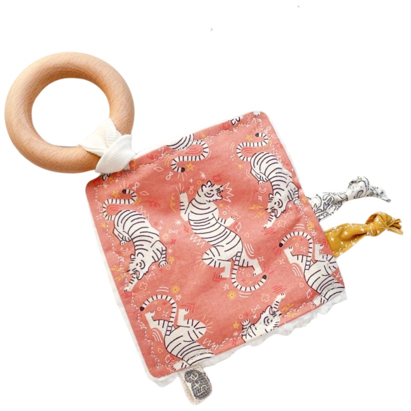 The Bird + Elephant – Handmade Soft Sensory Crinkle Toy – Tiger
