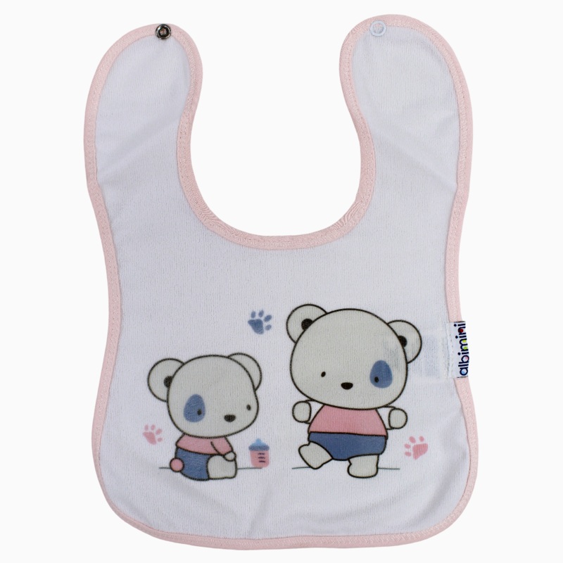Girls Bib  Fun Bears Print
