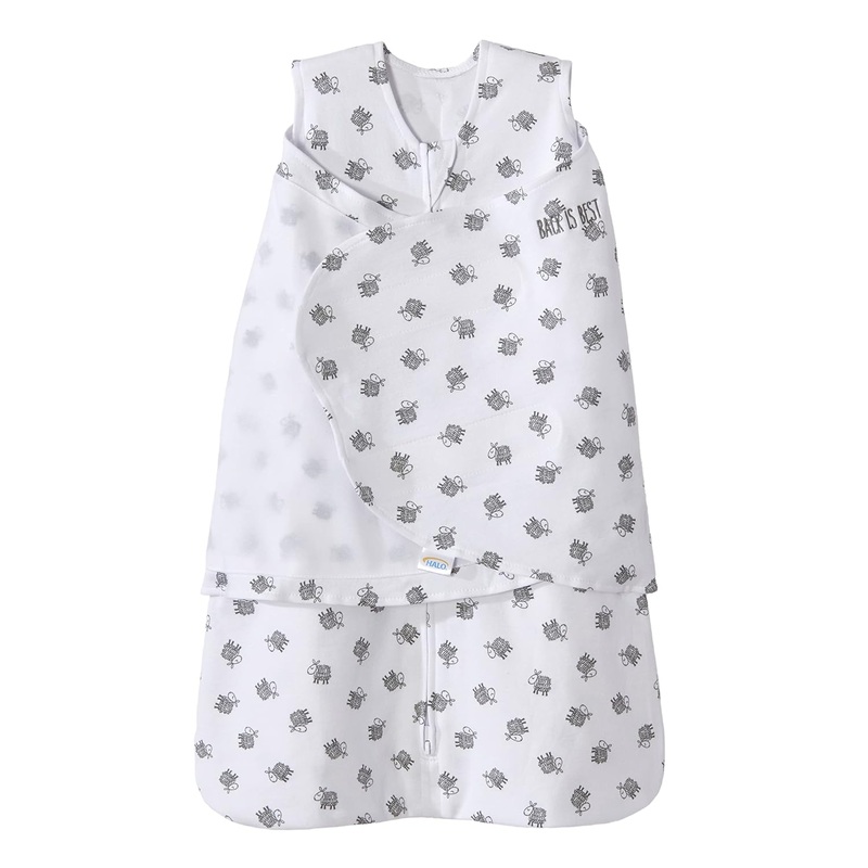 Halo Organic Cotton SleepSack Swaddle, Lamb Scribble, Small