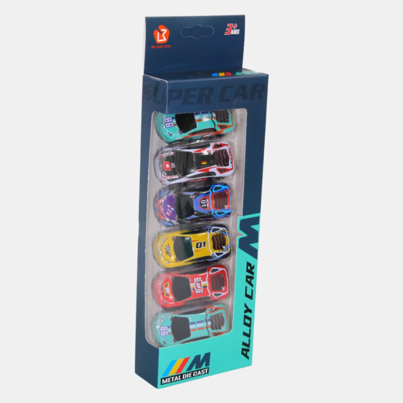 Set of 6 Racing Cars for Kids  Multicolor