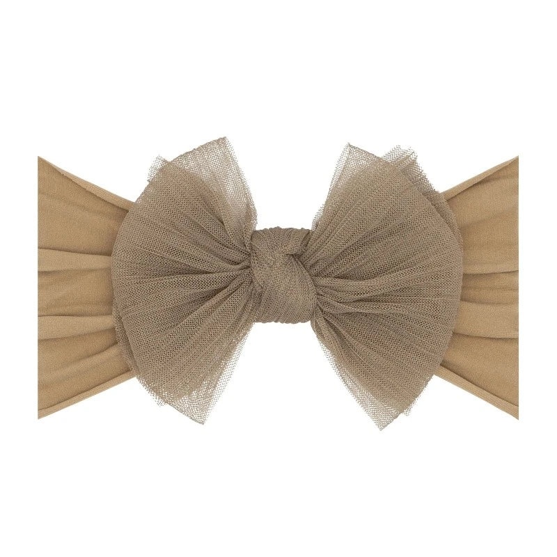 Tulle Fab Bow – Pleated Latte