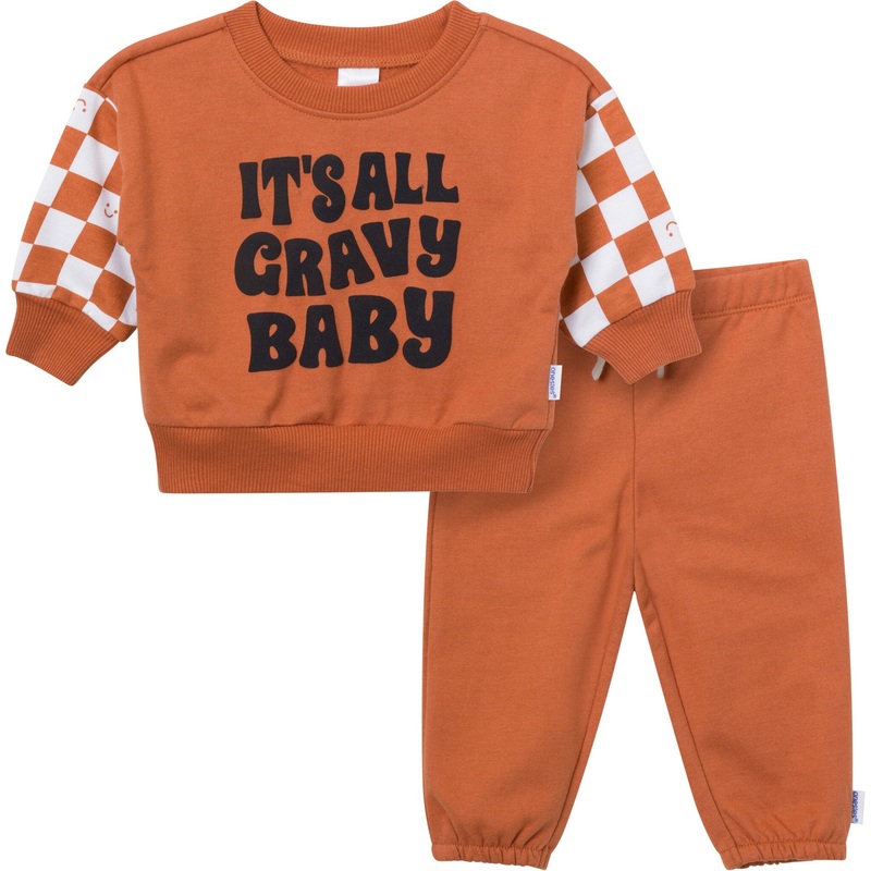 2-Piece Baby Boys It’S All Gravy Sweatshirt Set