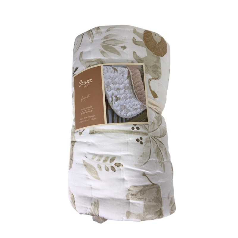Crane Baby Cotton Quilted Play Mat, Kendi (Safari Animal)