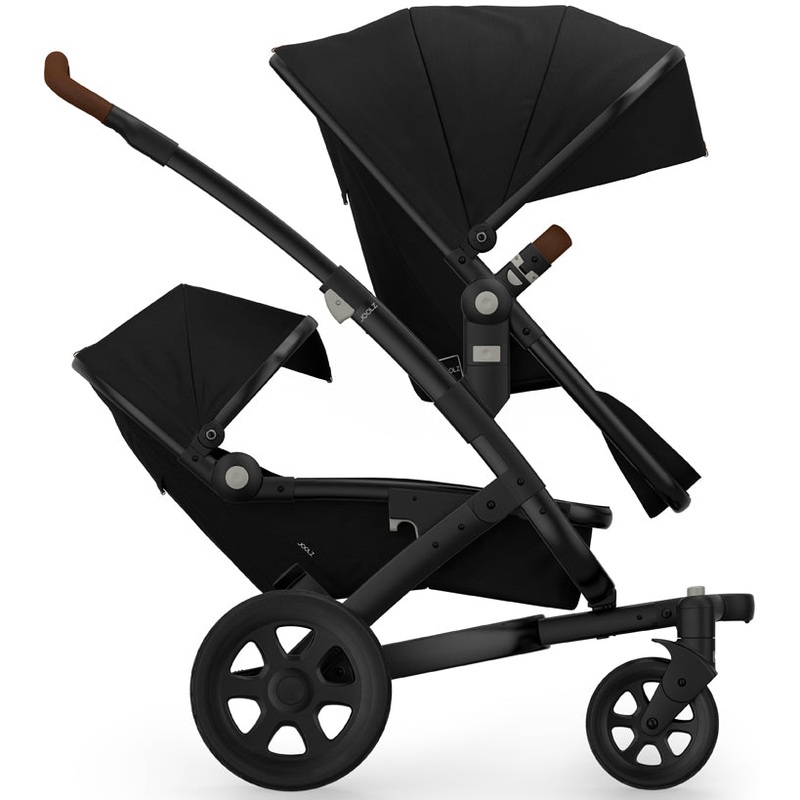 Joolz Geo 2 Tailor Twin Stroller – Black/Black/Black/Brown Ajour