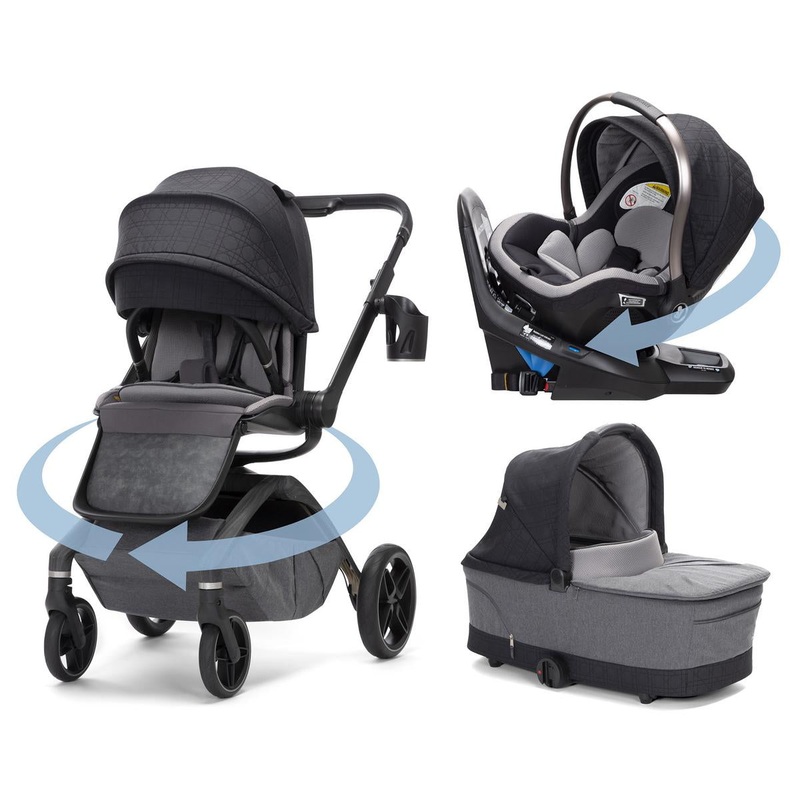 Maxi-Cosi Tana 360 + Peri 180 Rotating Infant Car Seat Travel System + Bassinet Bundle – Onyx Heritage
