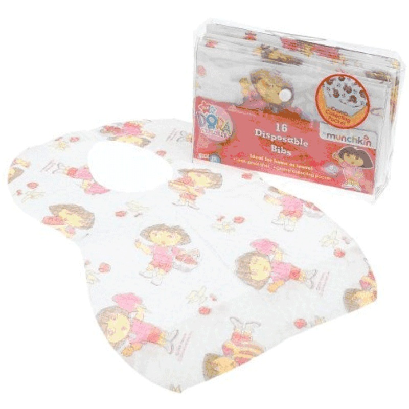 Munchkin Disposable Bibs – Dora the Explorer – 16 Pack