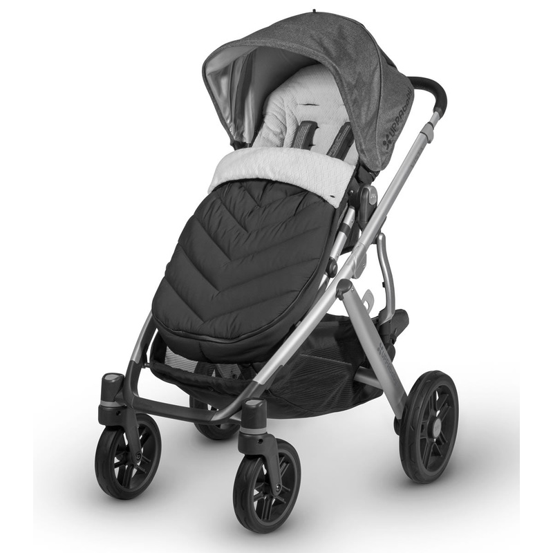 UPPAbaby Cozy Ganoosh Footmuff – Jake (Black/Chevron Quilt)