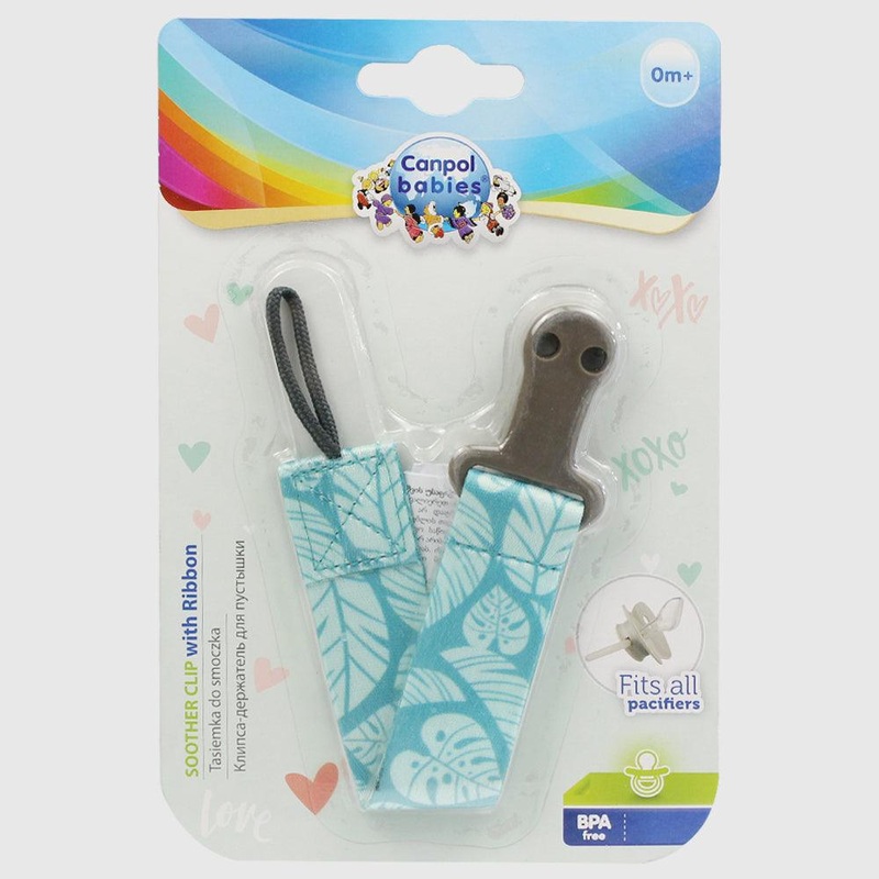 Canpol Babies Soother Clip With Ribbon Exotic Animal