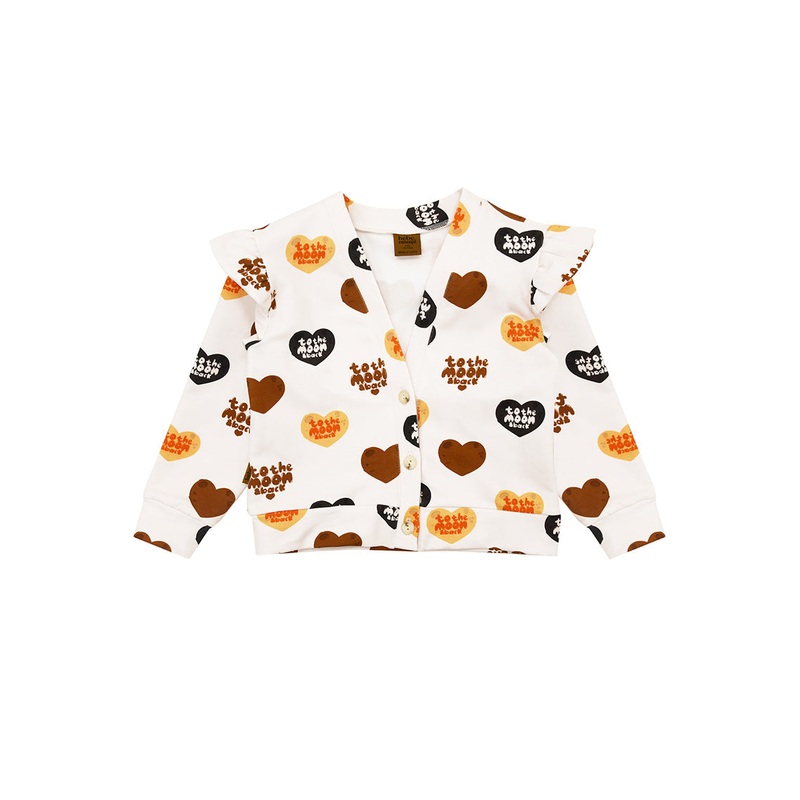 Cardigan with Print – Hearts