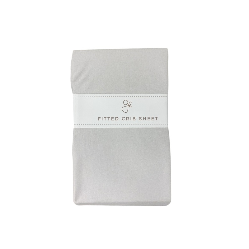 Goumikids Fitted Crib Sheet, Storm Grey