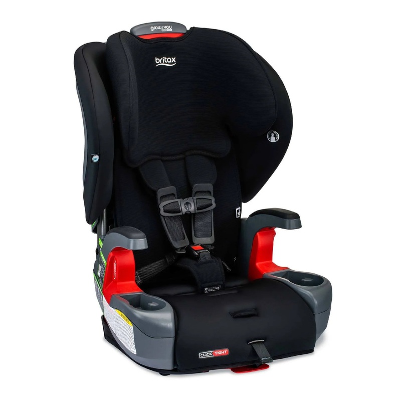 Grow with You ClickTight Harness Contour SafeWash Booster Car Seat – Black