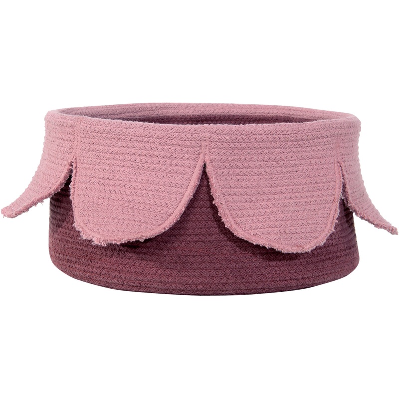 Lorena Canals Basket Petals – Ash Rose/Dark Aubergine (1’1″ x 1’1″)