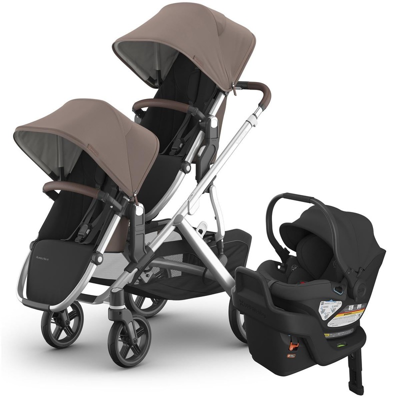UPPAbaby Vista V3 Double Stroller with RumbleSeat V3 + Aria Travel System Bundle – Theo / Jake