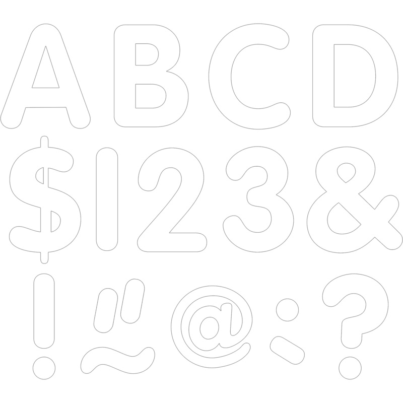White 2″ Classic Letters Uppercase Pack