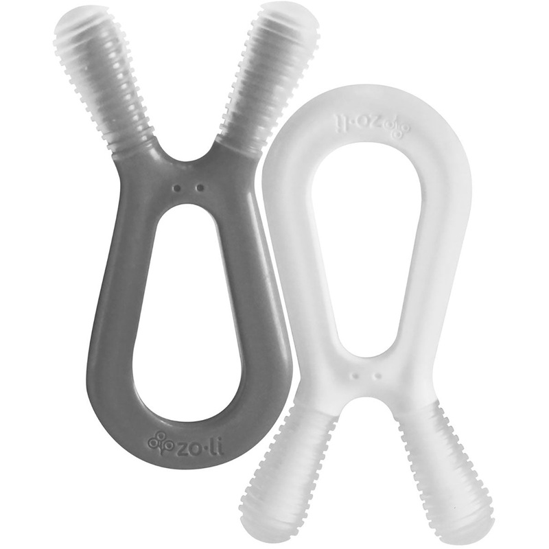 Zoli Bunny Teether 2 Pack – Grey/White