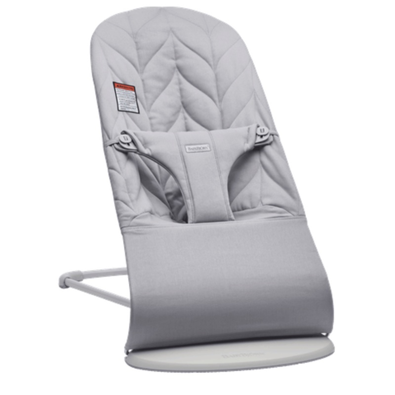 Baby Bjorn Bouncer Bliss – Light Gray (Cotton, Petal Quilt – Light Gray Frame)