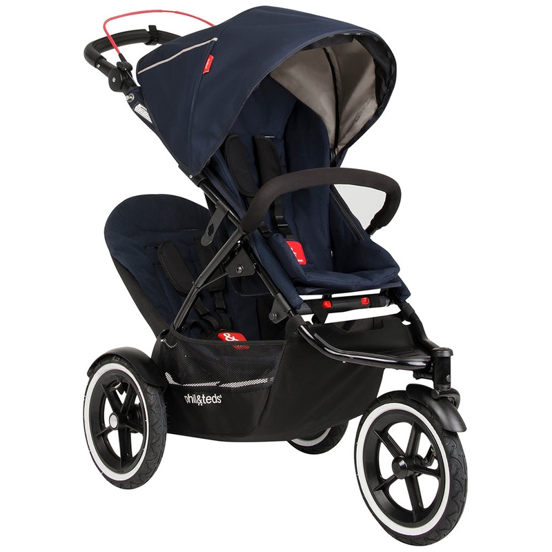 Phil & Teds Navigator 2 Buggy with Doubles Kit – Midnight Blue