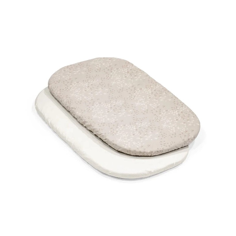 Stokke  Snoozi  Fitted Sheet 2-Pack -Dandelion Beige / Vanilla Cream