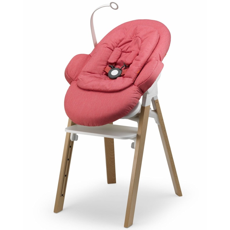 Stokke Steps Newborn Bouncer Seat – Natural/Red