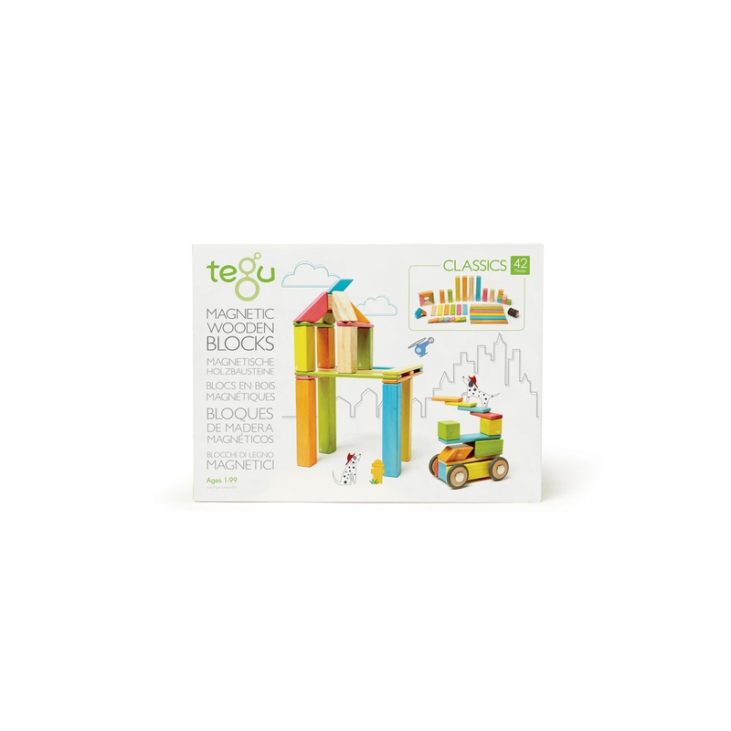 Tegu 42 Piece Magnetic Wooden Block Set – Sunset