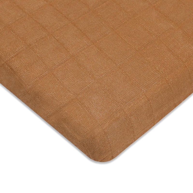 Babyletto Muslin All-Stages Midi Crib Sheet, Burnt Sienna