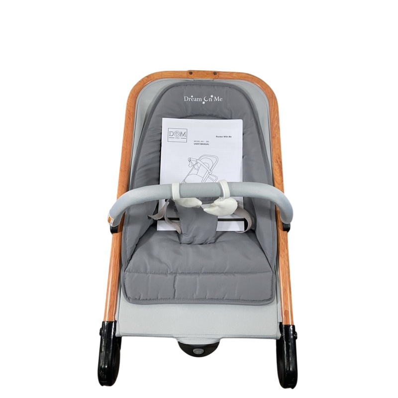 Dream On Me Rock with me 2-in-1 Rocker and Stationary Seat, Grey