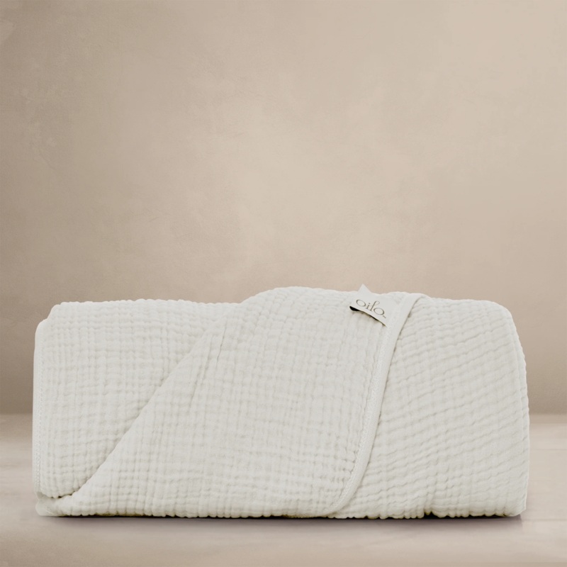 Eggshell Organic Throw Blanket
