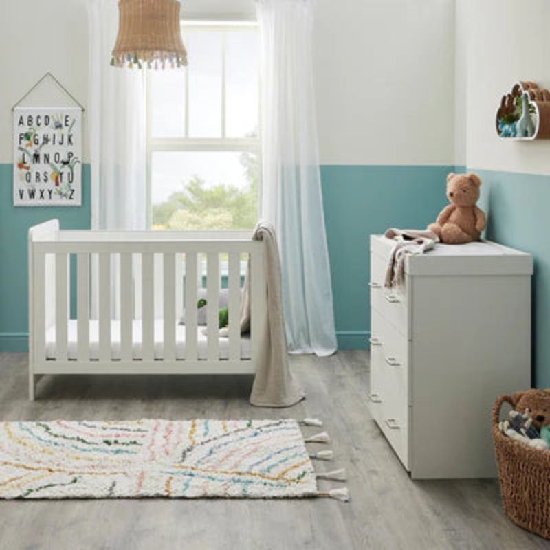 Babymore Caro Mini 2 Piece Room Set – White Wash