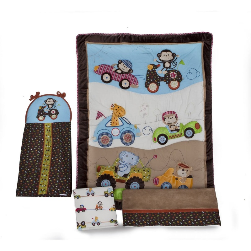 KidsLine Road Rally 4-Piece Crib Set