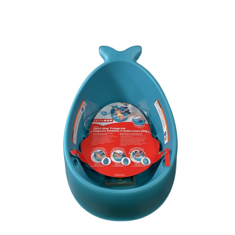 Skip Hop Moby Bath Smart Sling 3-Stage Bathtub, Blue