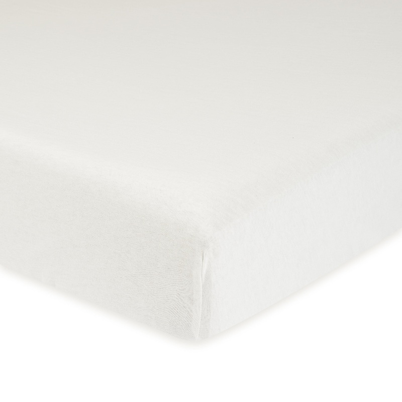 1-Pack Neutral White Organic Fitted Crib Sheet