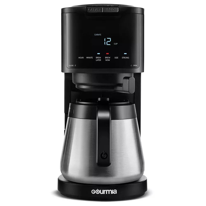 12 Cup Drip Coffee Maker with Thermal Carafe Black- Stainless Steel