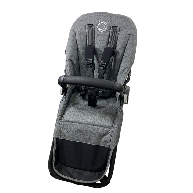 Bugaboo Donkey 5 Duo Extension Set, Grey Melange, Black Frame, Grey Melange, 2025, without Canopy