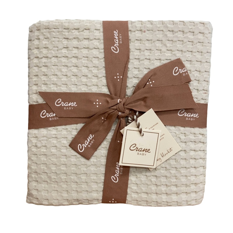 Crane Baby Waffle Knit Blanket, Birch