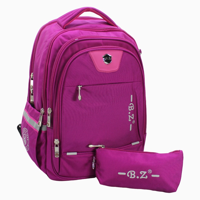 Fuchsia School Set – 20 Inches (Backpack + Pencil Case)