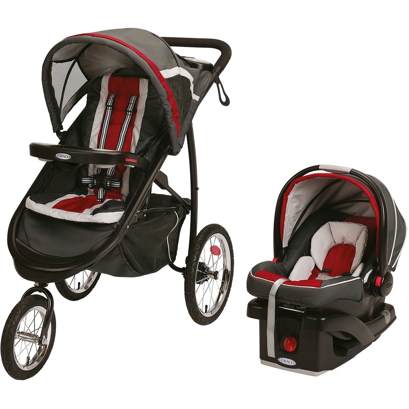 Graco FastAction Fold Jogger Click Connect Travel System – Chili Red
