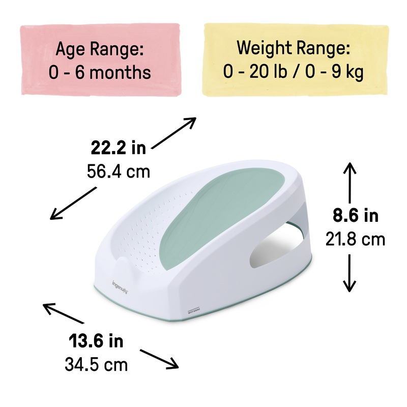 Ingenuity Easy Rinse Baby Bather – Green