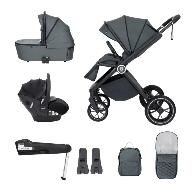 Babymore – Kai Travel System Pecan with Base  Forest Grey