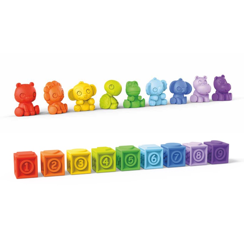 Bright Starts Cubes & Cuties 18-Piece Gift Set – Multicolor