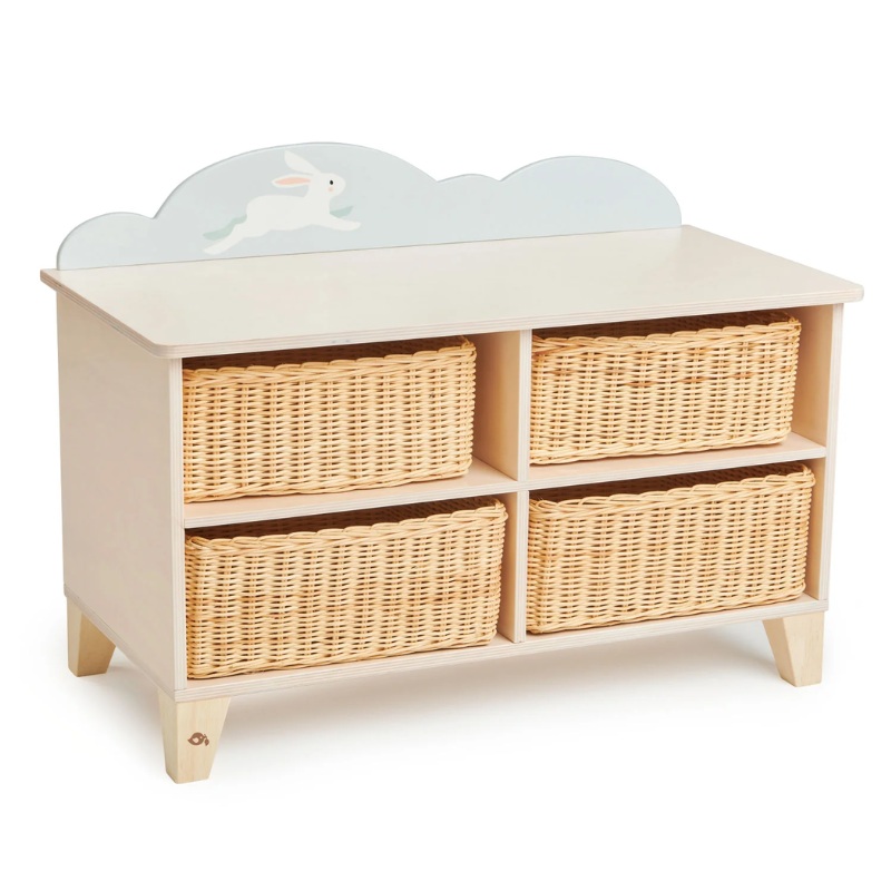 Bunny Dresser with Wicker Baskets
