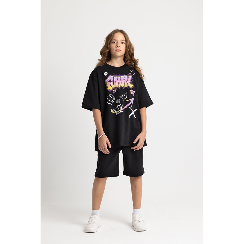 Girls Cotton Set- Black