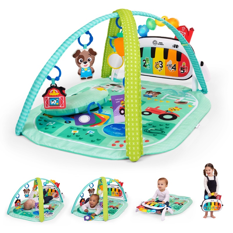 Baby Einstein Farm Explorers 4-in-1 Kickin Tunes Musical Meadow Music & Language Discovery Gym